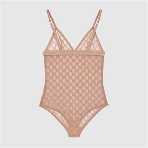 gucci crystal bodysuit replica|Pale Pink GG Tulle Bodysuit .